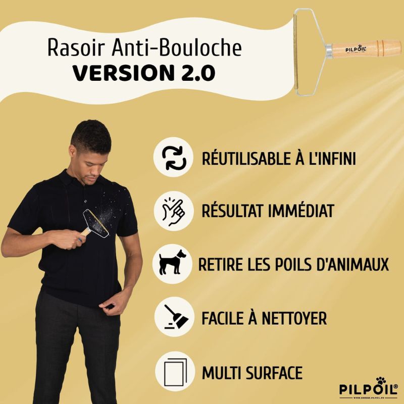 Rasoir Anti-Bouloche Vêtement, Nettoyeur de peluche Pilpoil