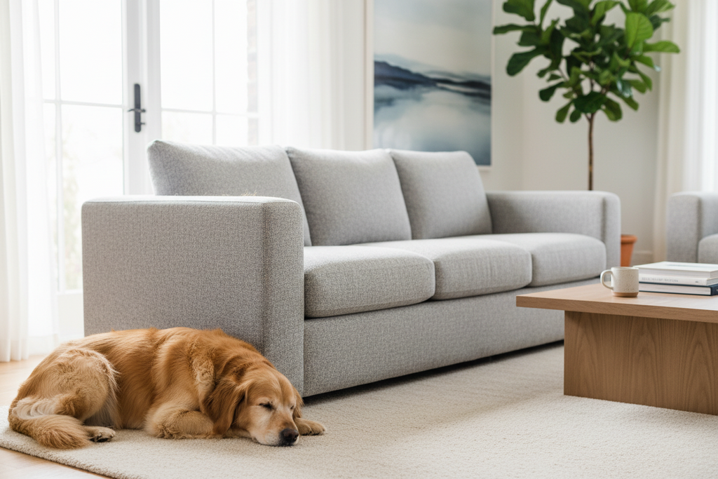 Comment enlever les poils de chien et de chat du canapé sans l’abîmer ?