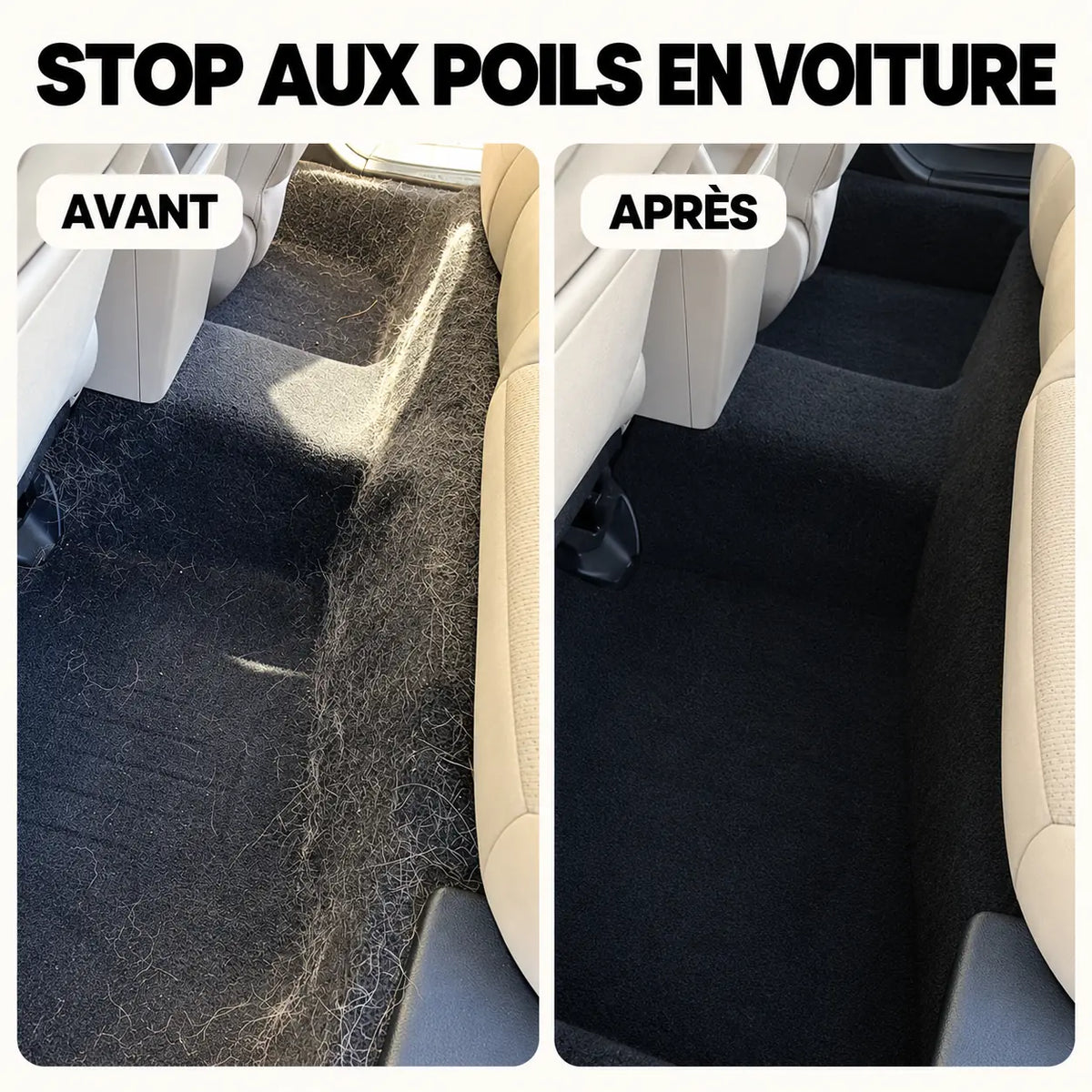 Brosse en T anti-poils PILPOIL® – Tapis, voiture et arbre à chat, manche en hêtre
