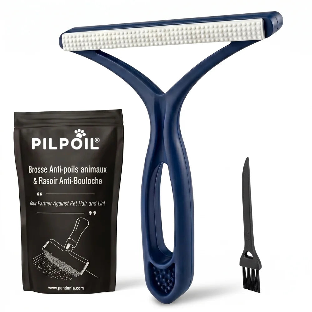 Brosse anti-poils animaux réutilisable PILPOIL® – Double face, canapé, vêtements, voiture