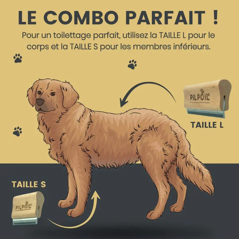 Dents de la Brosse PILPOIL® pour retirer les poils morts