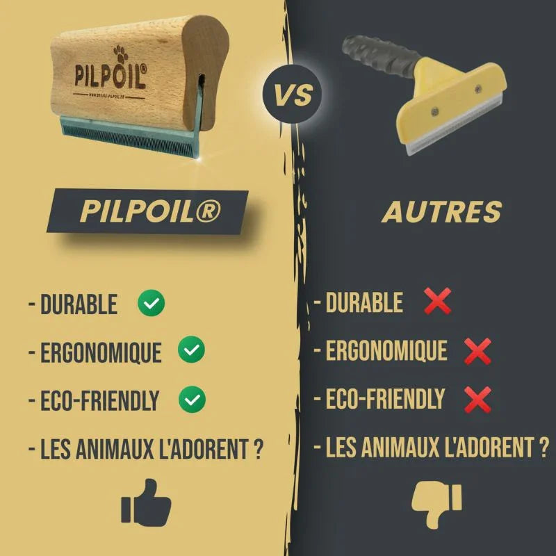 Brosse PILPOIL® pour retirer les poils morts et le sous-poil